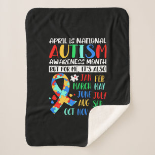 Cobertor Sherpa Abril é Mês de Consciência do Autismo Nacional