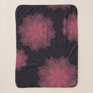 Cobertor Sherpa Abstração de flores rosa, legal, moderna e moderna
