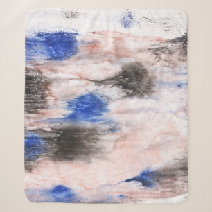 Cobertor Sherpa Abstração de nuvem. fundo de aquarela abstrato.