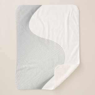 Cobertor Sherpa Abstração de onda futurista, moderna e elegante