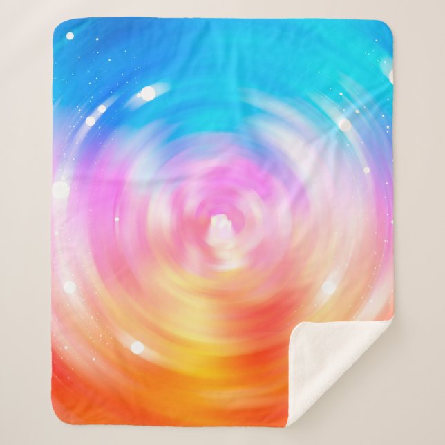 Cobertor Sherpa abstract background. brilliant circles background  (Frente)