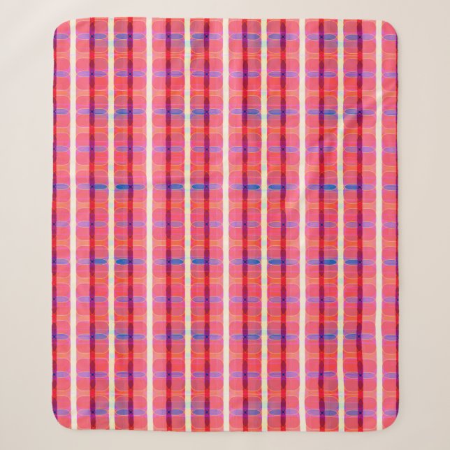 Cobertor Sherpa abstract background, colorful intersecting striped (Frente)