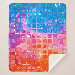 Cobertor Sherpa abstract background.multicolored mosaic