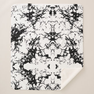 Cobertor Sherpa Abstract Ink Splatter Sherpa Blanket 