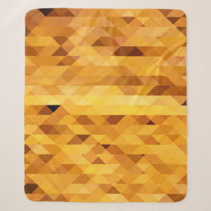 Cobertor Sherpa Abstrato amarelo-alaranjado digital mosaico poligo