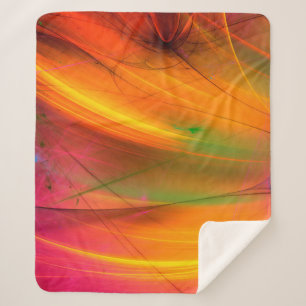 Cobertor Sherpa abstrato amarelo de fundo fractal 3d renderização3