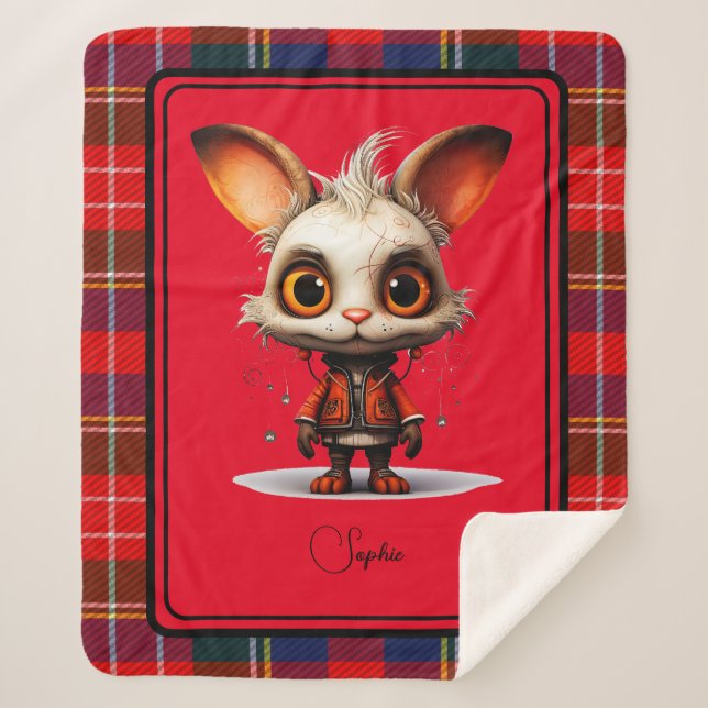 Cobertor Sherpa Abstrato Animal (Frente)