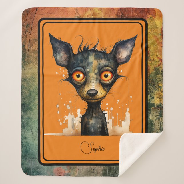 Cobertor Sherpa Abstrato Animal (Frente)