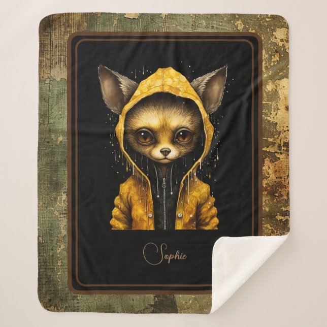 Cobertor Sherpa Abstrato Animal (Frente)