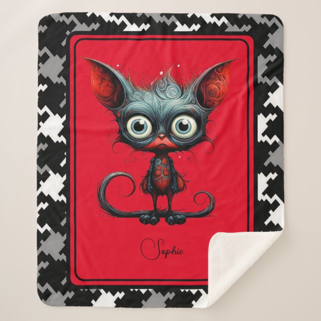 Cobertor Sherpa Abstrato Animal (Frente)