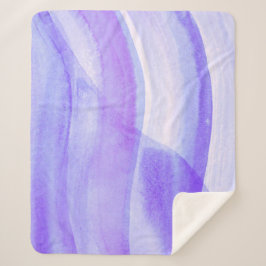 Cobertor Sherpa Abstrato de Aquarela de Lagos Azul