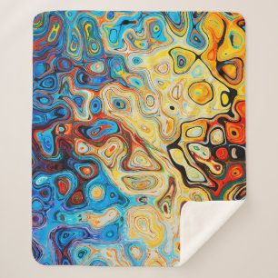 Cobertor Sherpa Abstrato de estrutura de textura colorida
