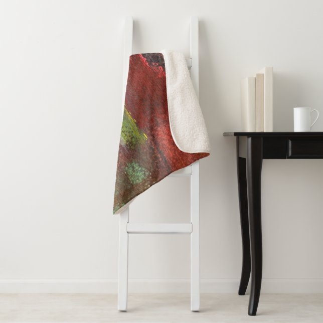 Cobertor Sherpa Abstrato de textura arco-íris (In Situ)