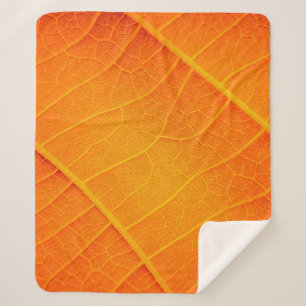 Cobertor Sherpa Abstrato fechar um texto em folha laranja e amarel