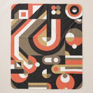 Cobertor Sherpa Abstrato geométrico: Design de Trabalho de arte fu