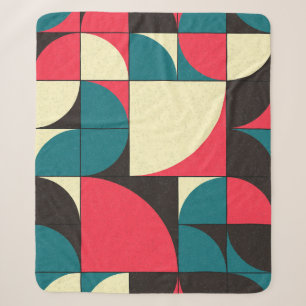 Cobertor Sherpa Abstrato geométrico, ilustração de arte computacio