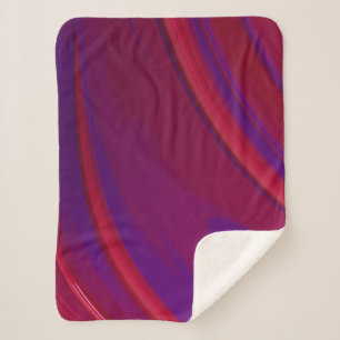 Cobertor Sherpa Abstrato Minimalista Roxo Vermelho Moderno