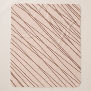 Cobertor Sherpa Abstrato Mocha Mousse Linha de Portas Desenhada à