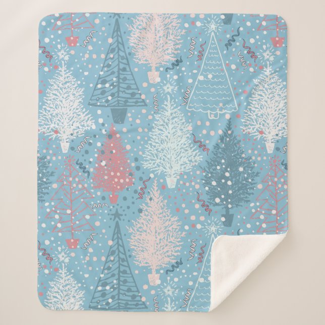 Cobertor Sherpa Abstrato Natal Padrão 2 Sherpa Blanket (Frente)