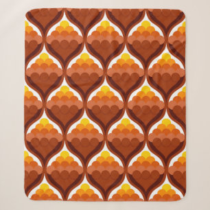 Cobertor Sherpa abstrato orgânico forma padrão decorativo de vitór
