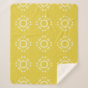 Cobertor Sherpa Abstrato padrão uniforme de fundo amarelo