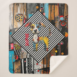 Cobertor Sherpa Abstrato Personalizado