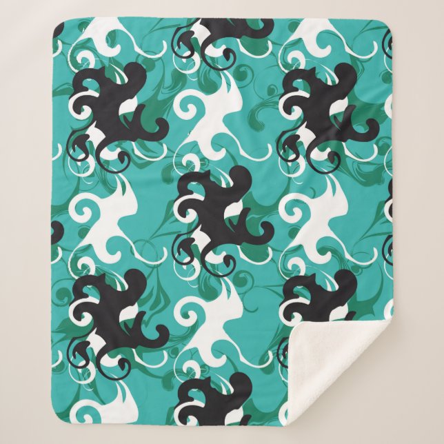 Cobertor Sherpa Abstrato sem descontinuidades padrão qualitativo i (Frente)