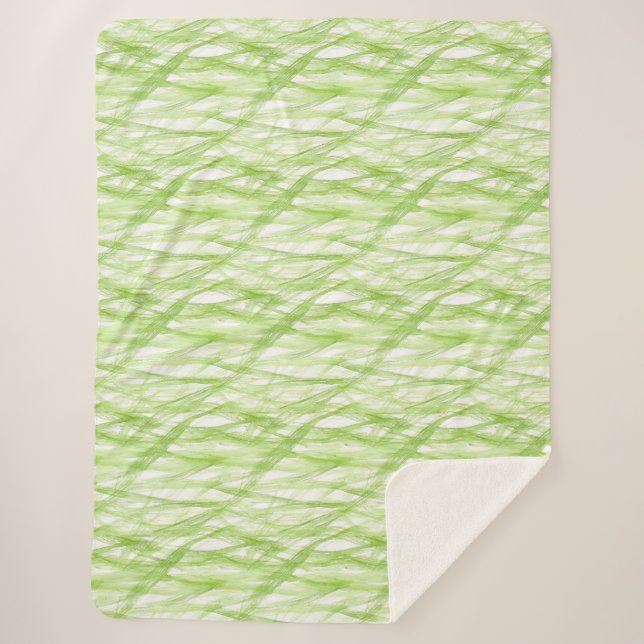 Cobertor Sherpa Abstrato Verde Lima (Frente)
