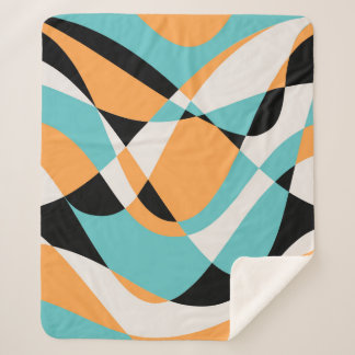 Cobertor Sherpa Abstrato Waves - Design sem costura padrão