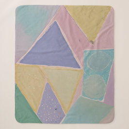 Cobertor Sherpa Abstratos Serenos: Um Sonho Pastel