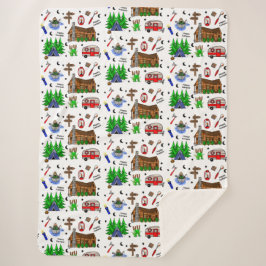 Cobertor Sherpa Acampamento ou Campo Feliz do Centro-Oeste