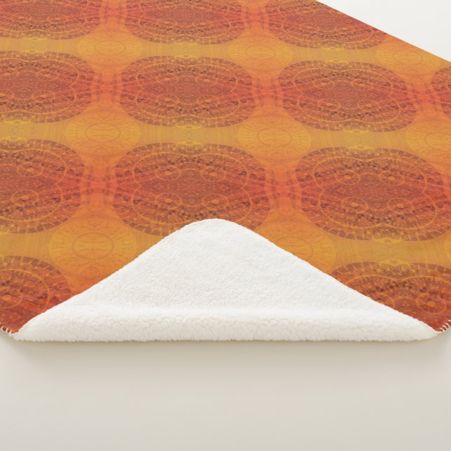 Cobertor Sherpa Aceitação | Medalhões Amarelo Vermelho Laranja (3/4)