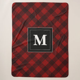 Cobertor Sherpa Acolchoado natalino personalizado xadrez vermelho