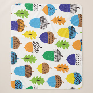 Cobertor Sherpa Acorn Autumn: Vintage Leafy Standard.