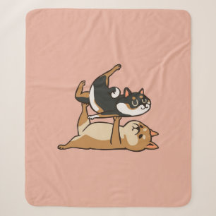 Cobertor Sherpa Acroyoga Shiba Inu   Amantes Cute Shiba Inu Yoga