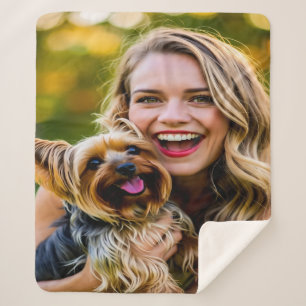 Cobertor Sherpa Adicionar Foto de Yorkshire Terrier Personalizar