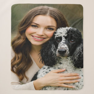 Cobertor Sherpa Adicionar Foto do Poddle Personalizar Customizar