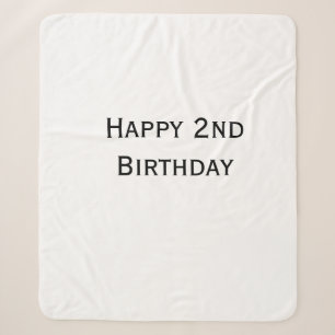 Cobertor Sherpa adicionar seu texto personalizado feliz aniversári