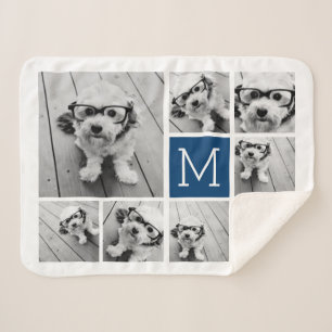 Cobertor Sherpa Adicione sua própria colagem de fotos 8 — PODE 