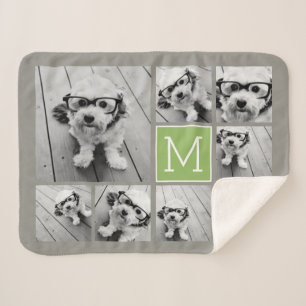 Cobertor Sherpa Adicione sua própria colagem de fotos 8 — PODE 