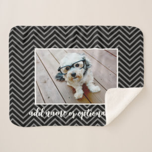 Cobertor Sherpa Adicione sua própria foto horizontal — PODE edi