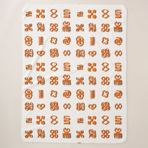 Cobertor Sherpa Adinkra African Símbolos Classic Round Sticker Sh