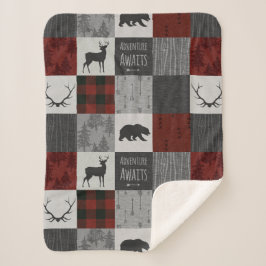 Cobertor Sherpa Adventure aguarda Sherpa Blanket - Vermelho/Cinza