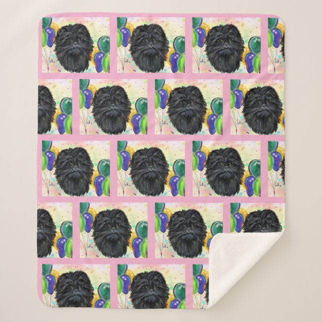 Cobertor Sherpa Affenpinscher (Frente)