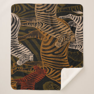 Cobertor Sherpa Afro Safari: Design Zebra Vintage