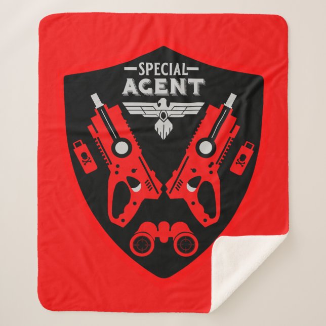 Cobertor Sherpa Agente Especial Kid (Frente)