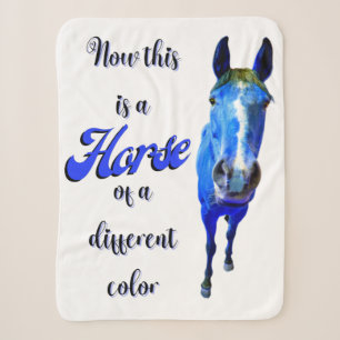 Cobertor Sherpa Agora Isto É Um Cavalo De Uma Cor Diferente Em Azu