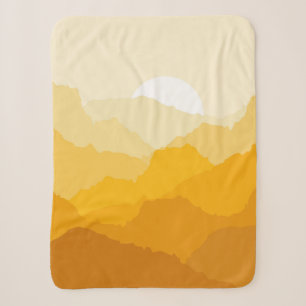 Cobertor Sherpa Alarme amarelo e laranja