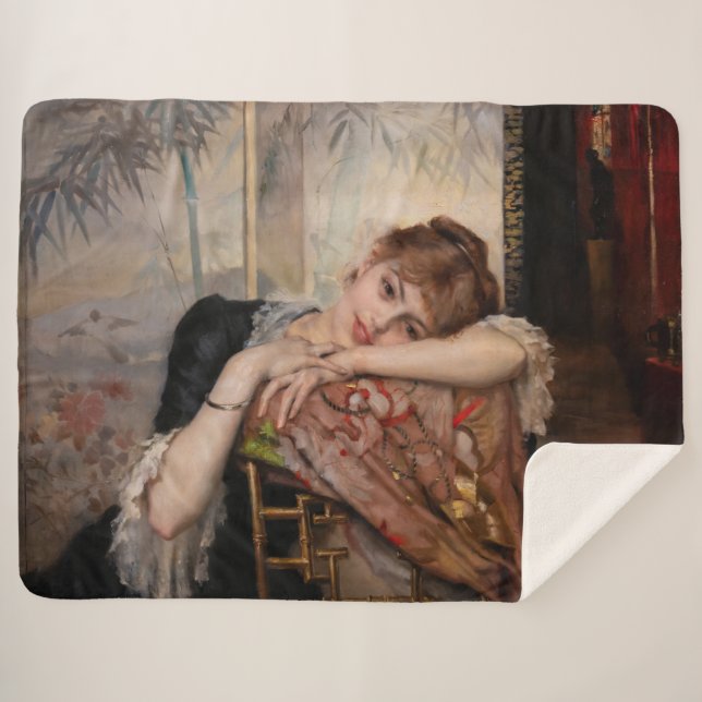 Cobertor Sherpa Albert Edelsense - O Parisienne / Virginie (Frente (Horizontal))
