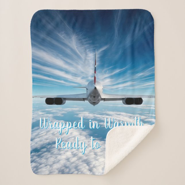 Cobertor Sherpa Além do Horizonte: Concorde por Trás (Frente)